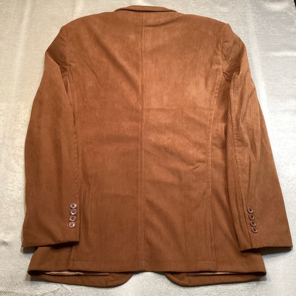Coofandy Men's Tan Corduroy Blazer NWT - Picture 9 of 12